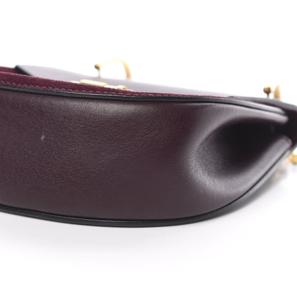 Chloe Suede Smooth Calfskin Mini Drew Shoulder Bag Dark Purple 10 of 15