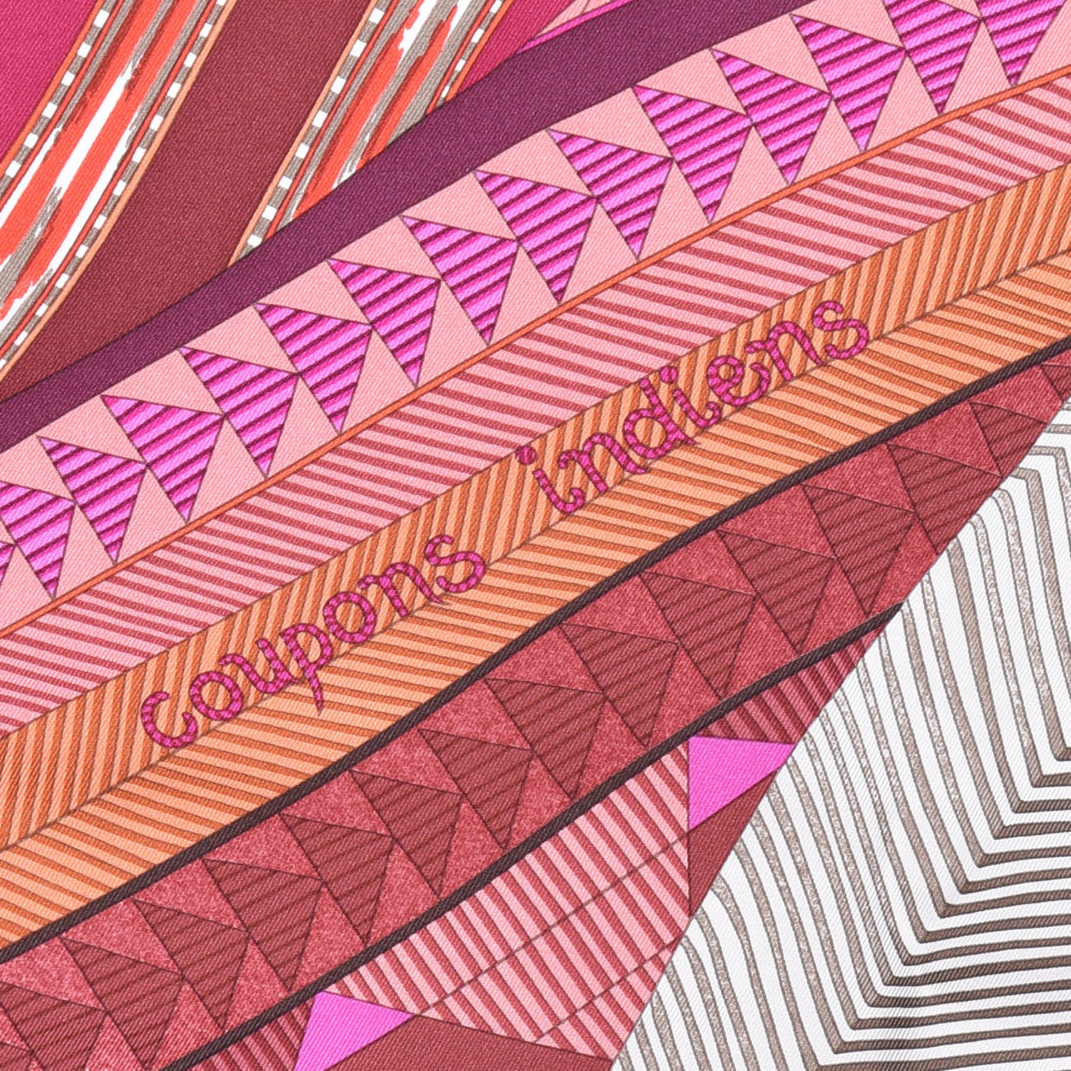 Hermes Silk Coupons Indiens Scarf 90 3 of 7