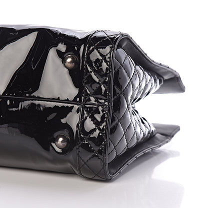 Chanel Patent Quilted Reverso Boy Tote Black 10 of 11