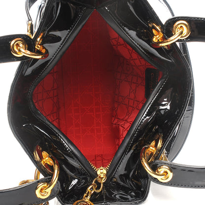 Christian Dior Patent Cannage Medium Lady Dior Black 6 of 13