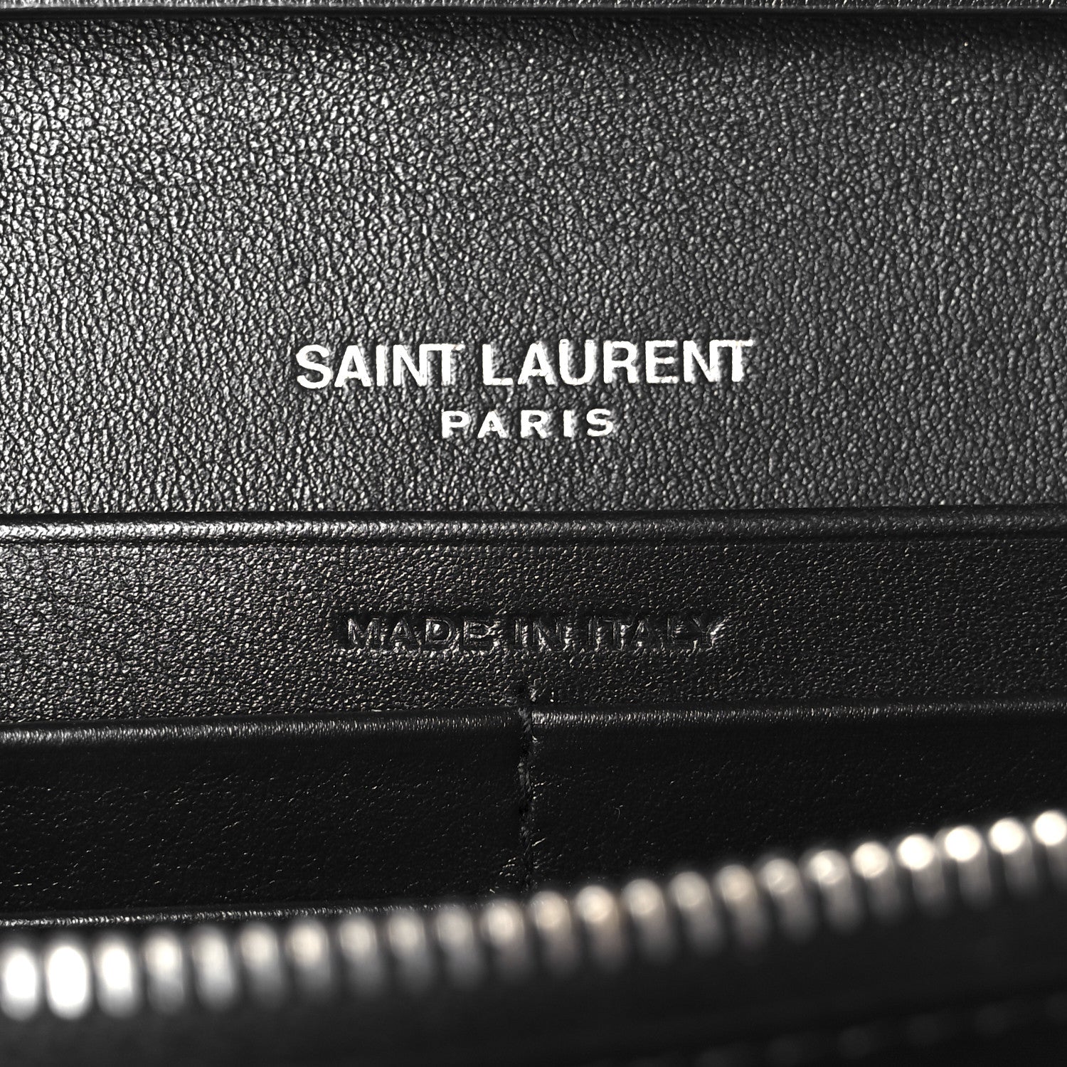Saint Laurent Patent Calfskin Monogram Kate Wallet On Chain Black 6 of 9