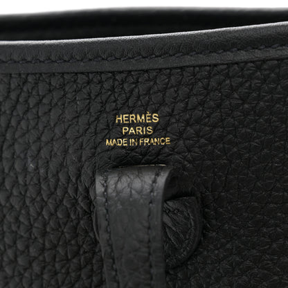 Hermes Taurillon Clemence Evelyne TPM Black 6 of 10