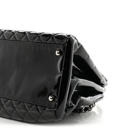 Chanel Patent Quilted Large Just Mademoiselle Bowling Bag Black 10 of 10
