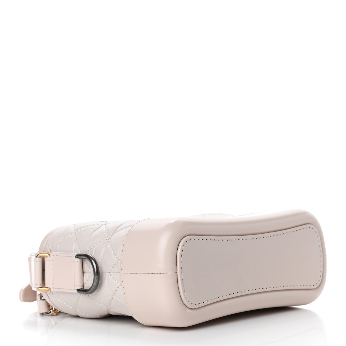 Aged Calfskin Quilted Small Gabrielle Hobo Beige