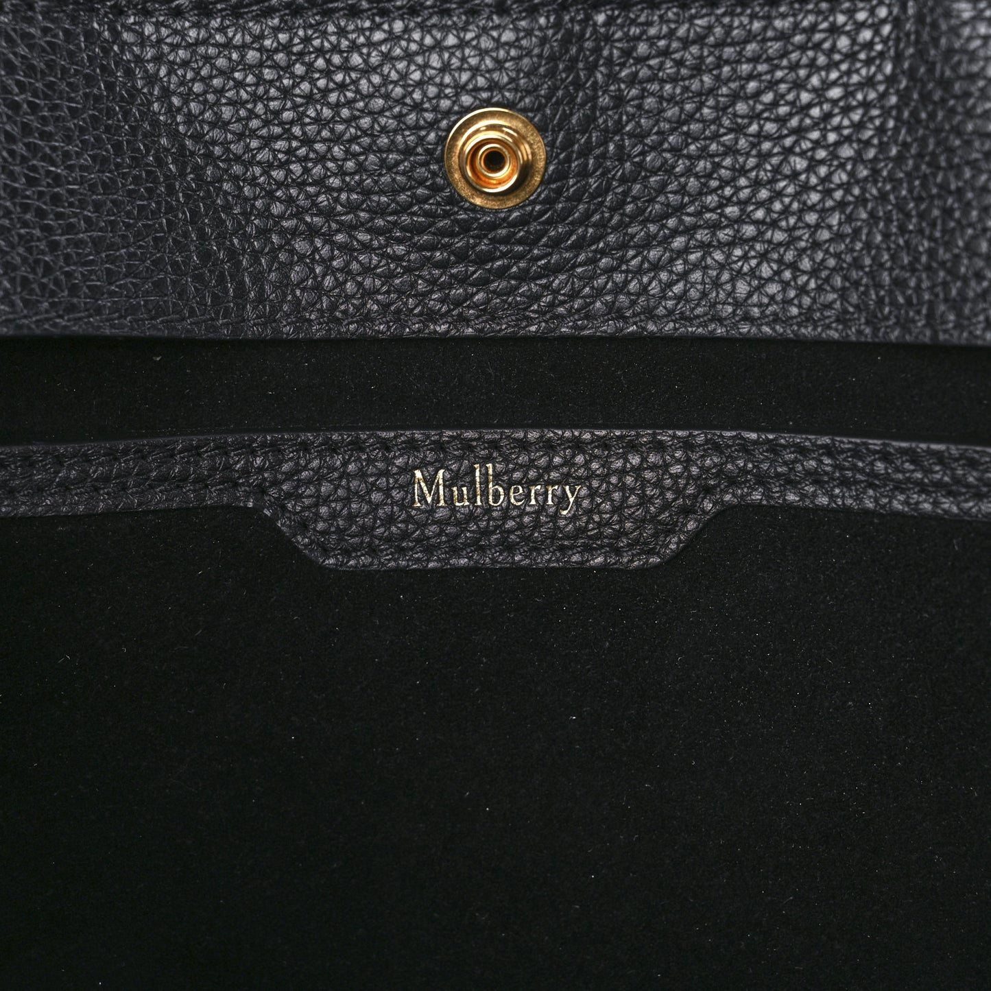 Small Classic Grain Stud Tote Black