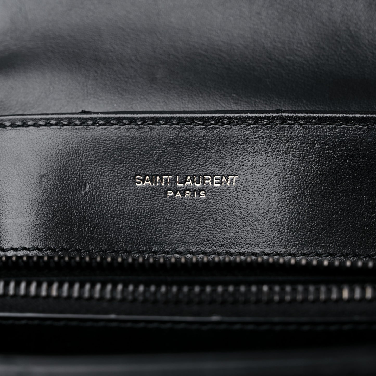 Calfskin Y Quilted Monogram Monochrome Small Loulou Chain Satchel Black