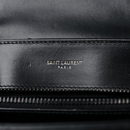 Saint Laurent Calfskin Y Quilted Monogram Monochrome Small Loulou Chain Satchel Black 6 of 15