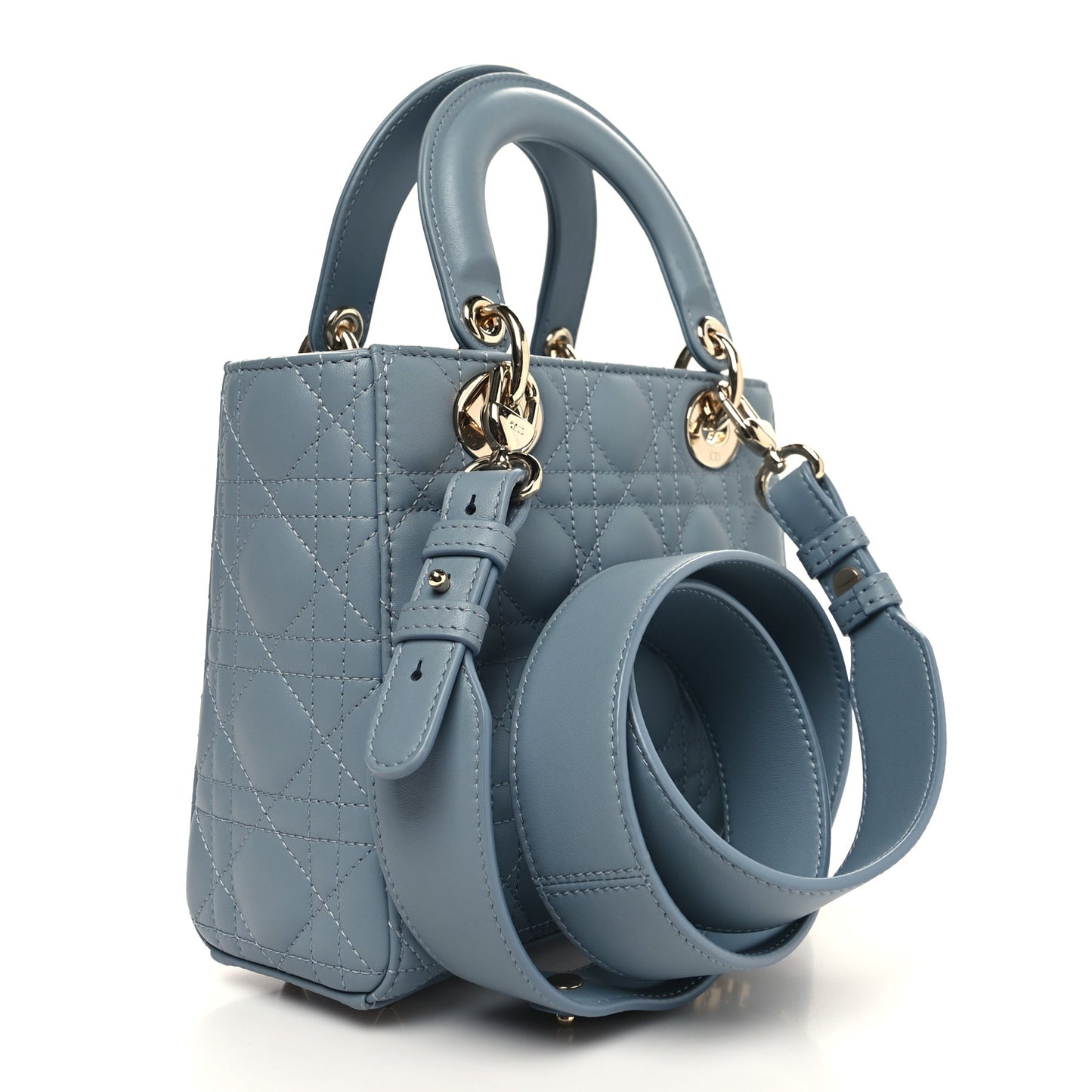 Lambskin Cannage Small My ABCDior Lady Dior Cloud Blue