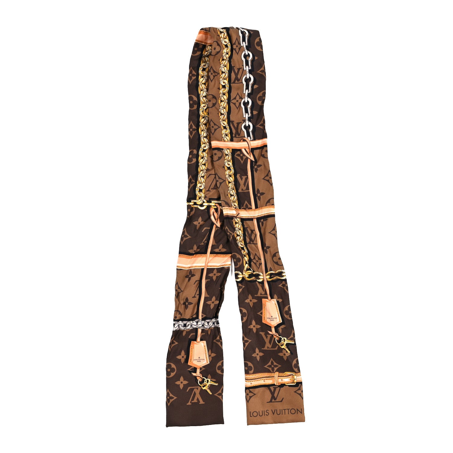 Louis Vuitton Silk Monogram Confidential Bandeau Brown 2 of 3