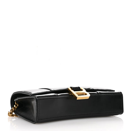 Balenciaga Shiny Box Calfskin Hourglass Chain Bag Black 4 of 9