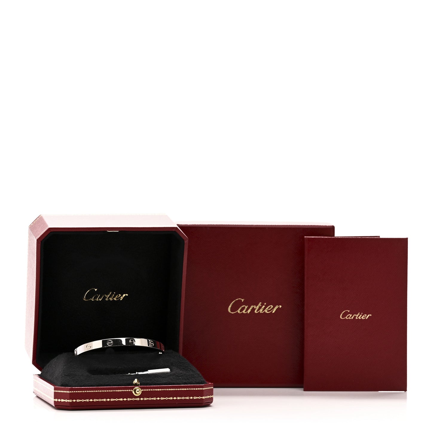 18K White Gold LOVE Bracelet 20