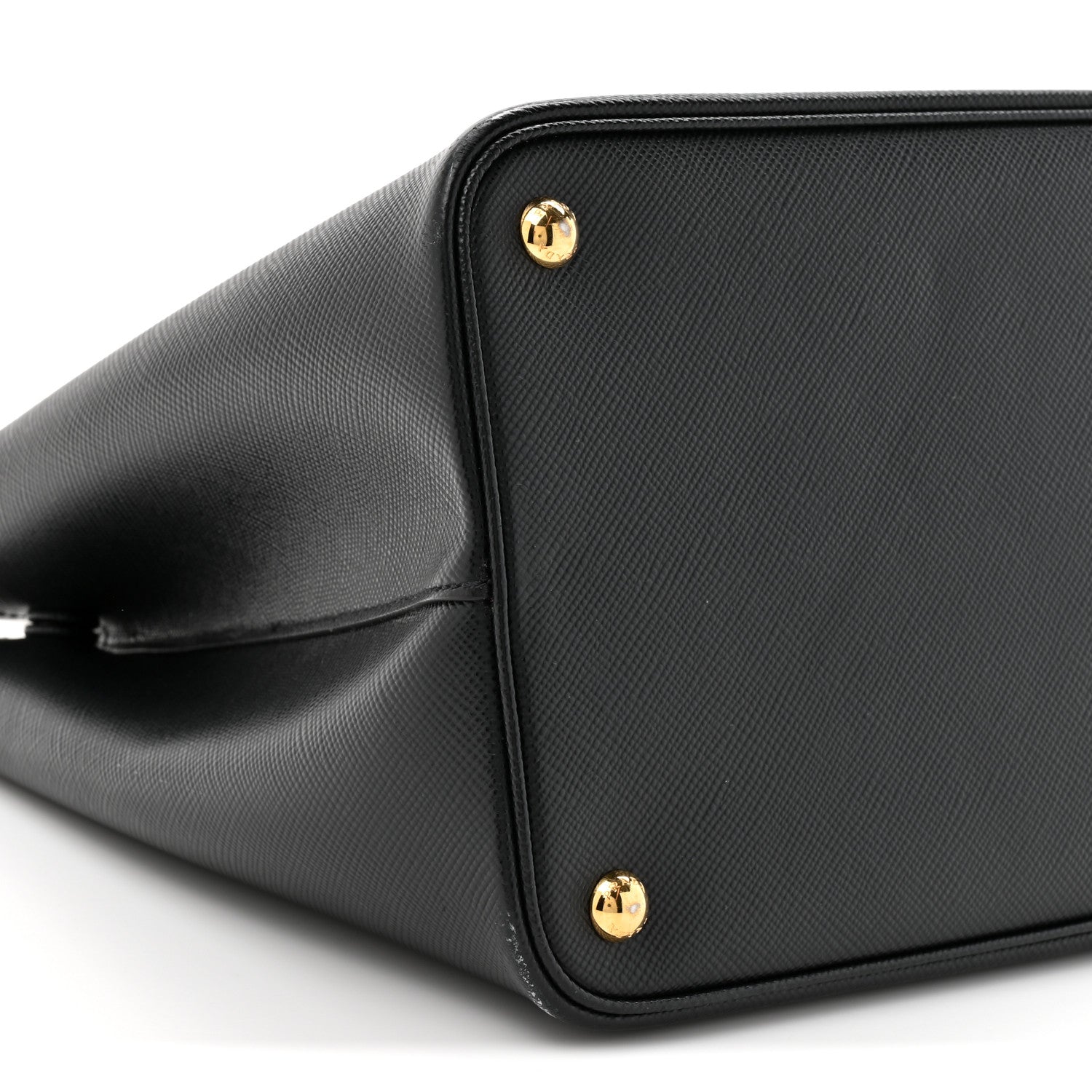 Prada Saffiano Cuir Medium Double Bag Black Fuoco 9 of 19
