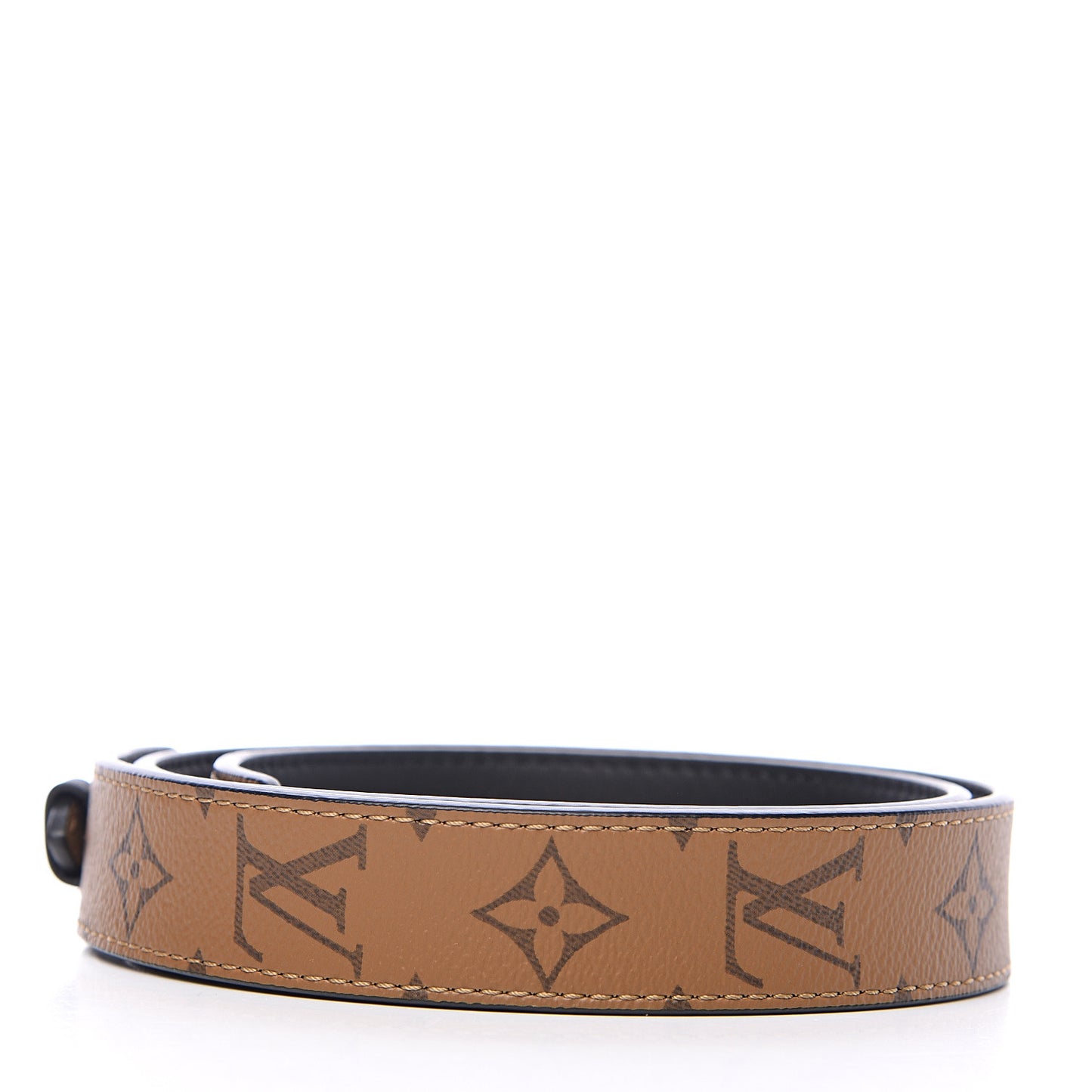 Reverse Monogram Bandouliere Shoulder Strap XL Black