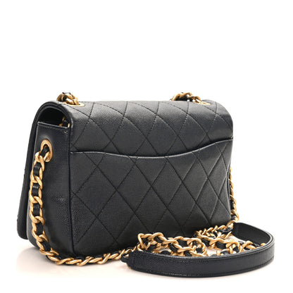 Chanel Caviar Quilted Small Fashion Therapy Flap Bag Navy Blue 3 of 10