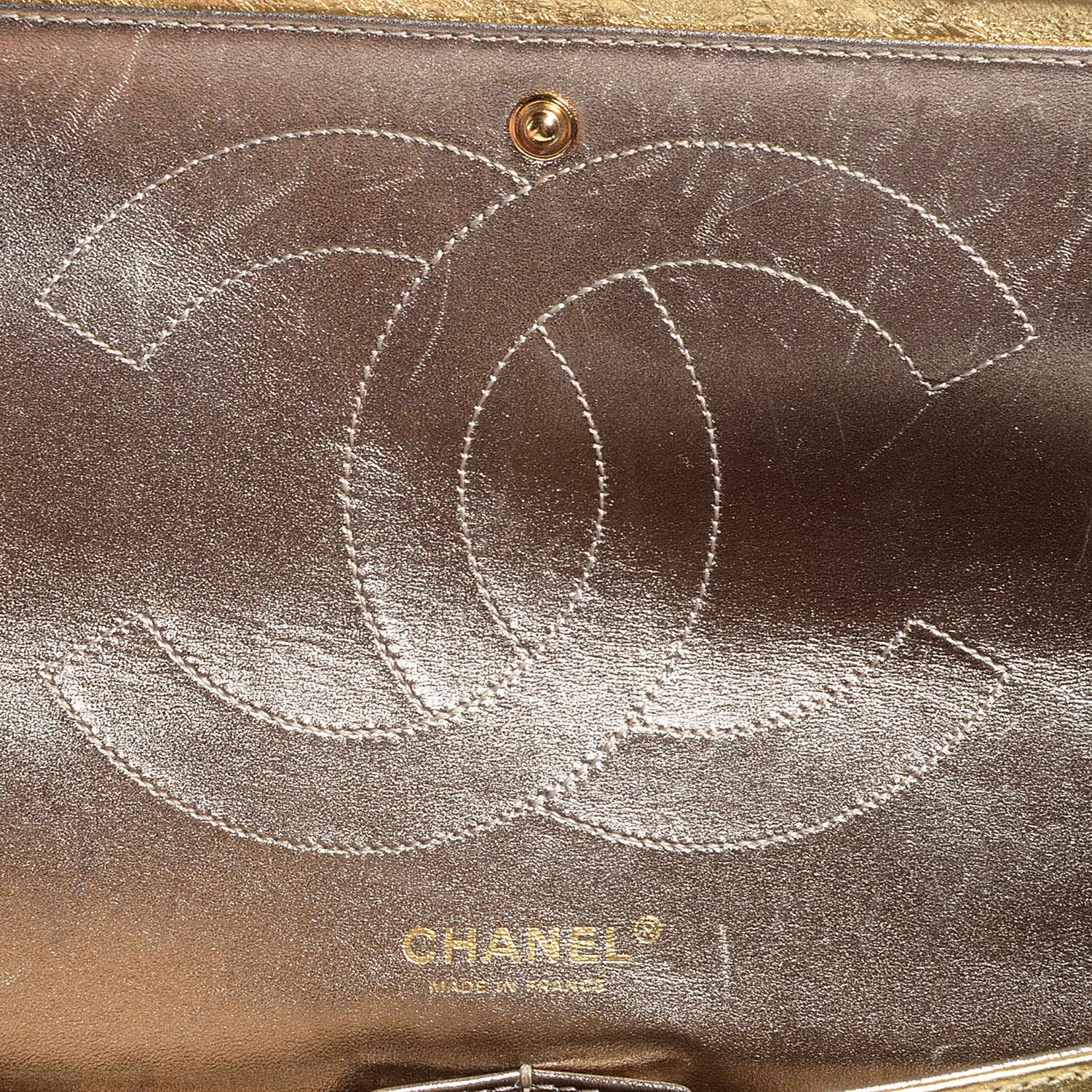 Chanel Calfskin 2.55 Reissue 227 Flap Metallic Gold 6 of 9