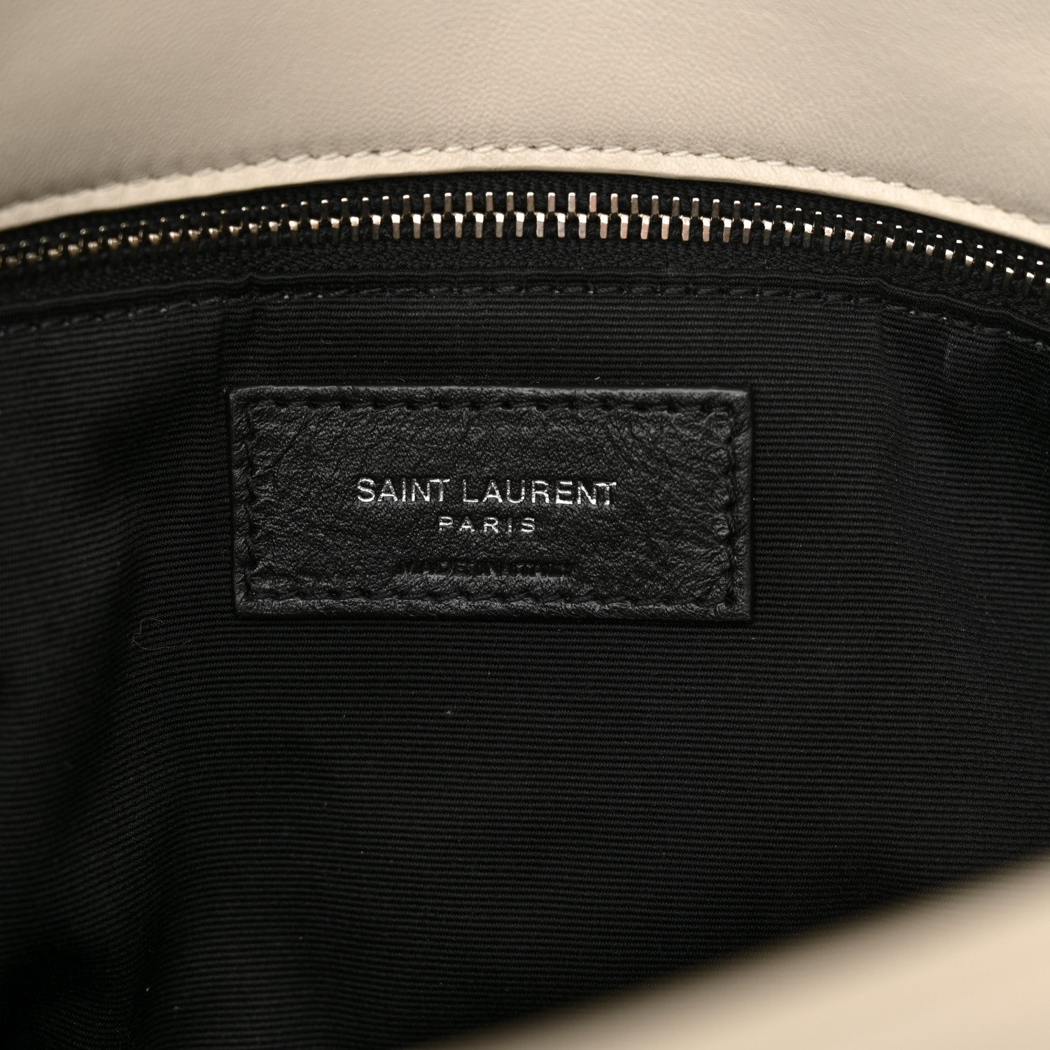 Saint Laurent Lambskin Quilted Medium Loulou Puffer Monogram Chain Satchel Crema Soft 6 of 13