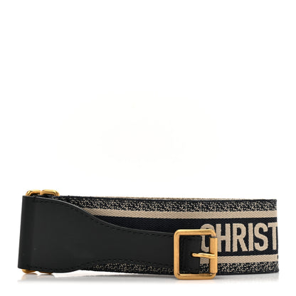 Christian Dior Canvas Embroidered Large Book Belt 75 30 Bleu 1 of 4