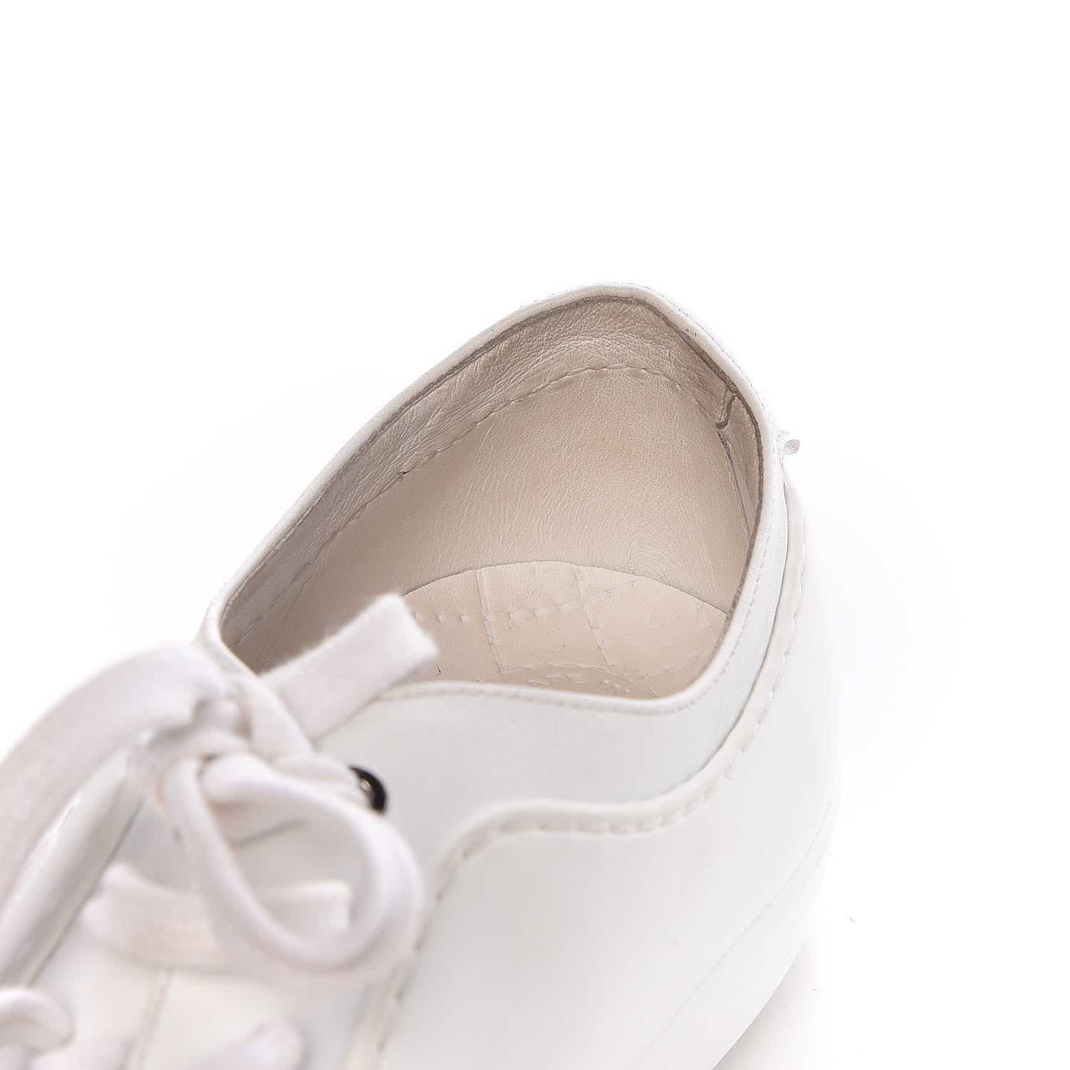 Chanel Calfskin Gum Womens CC Sneakers 40.5 White 9 of 12