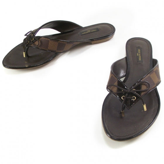 Louis Vuitton Damier Flip Flop Thong Sandals 1 of 8