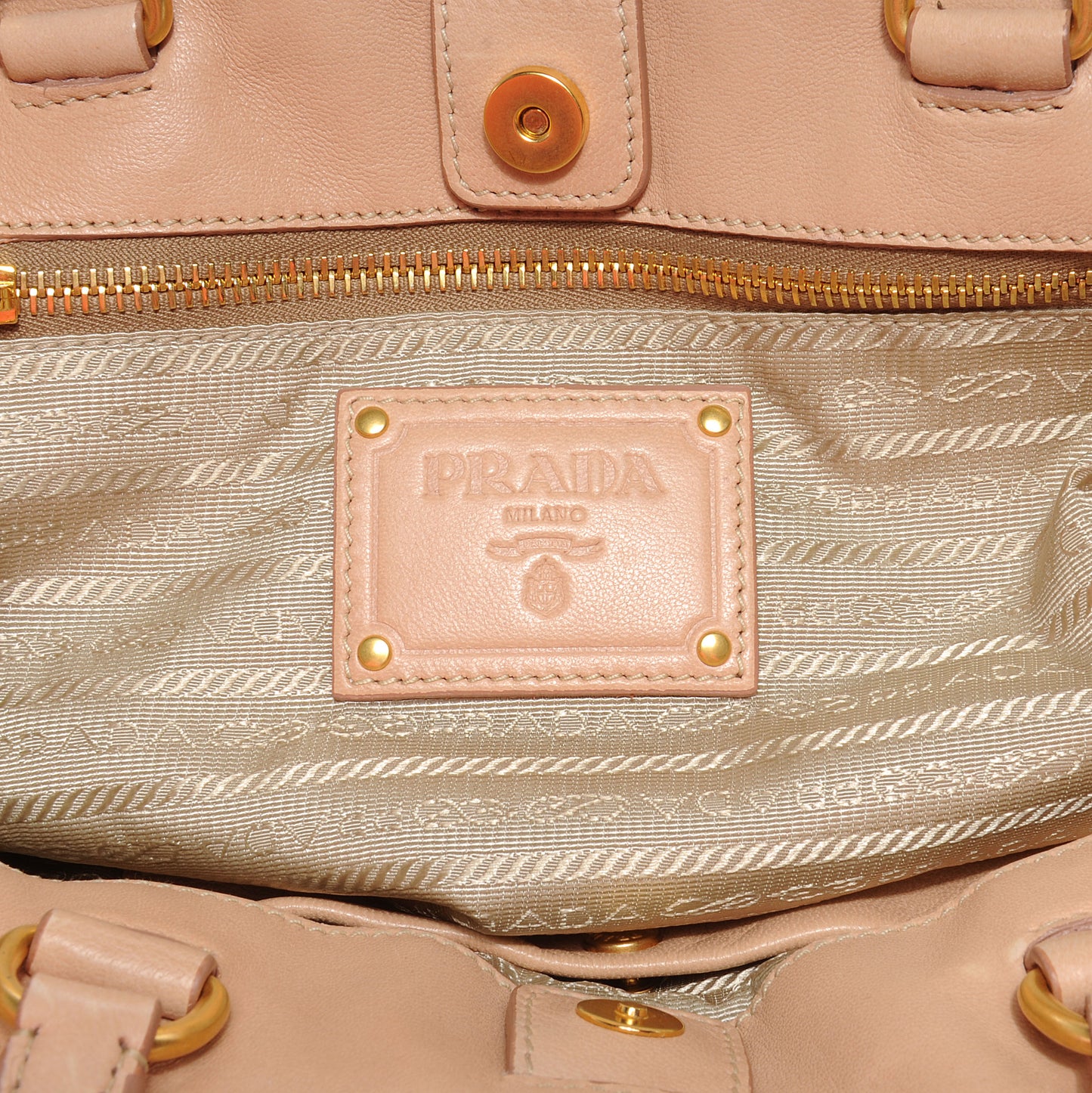 Leather Intarsio Flower Shopping Tote Cipria