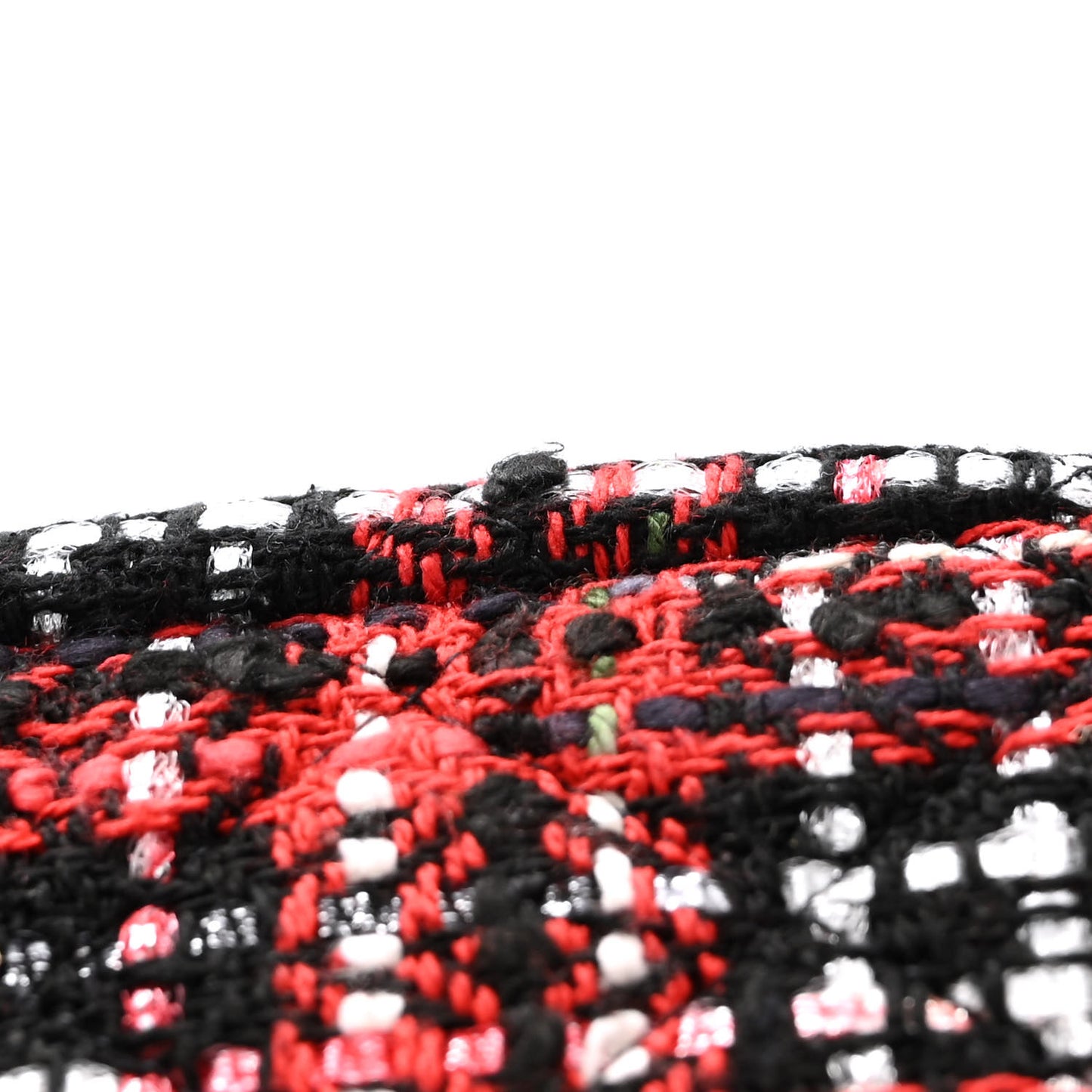 Tweed Lambskin Quilted Coco Midnight Camera Case Red Black