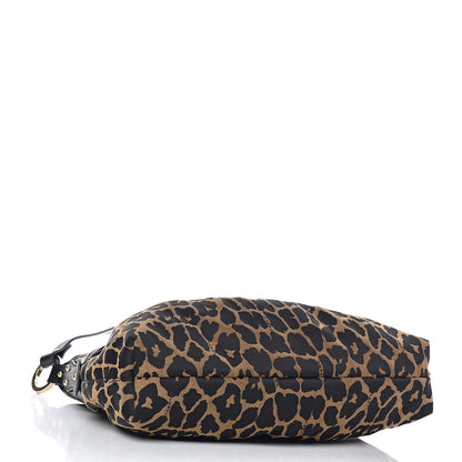 Fendi Jacquard Leopard Print Chef Hobo Tobacco 4 of 10