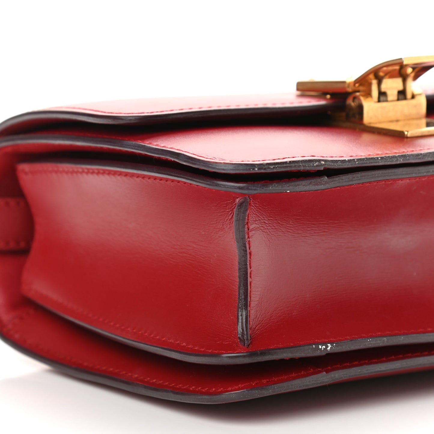 Smooth Calfskin Small Classic Box Flap Bag Red
