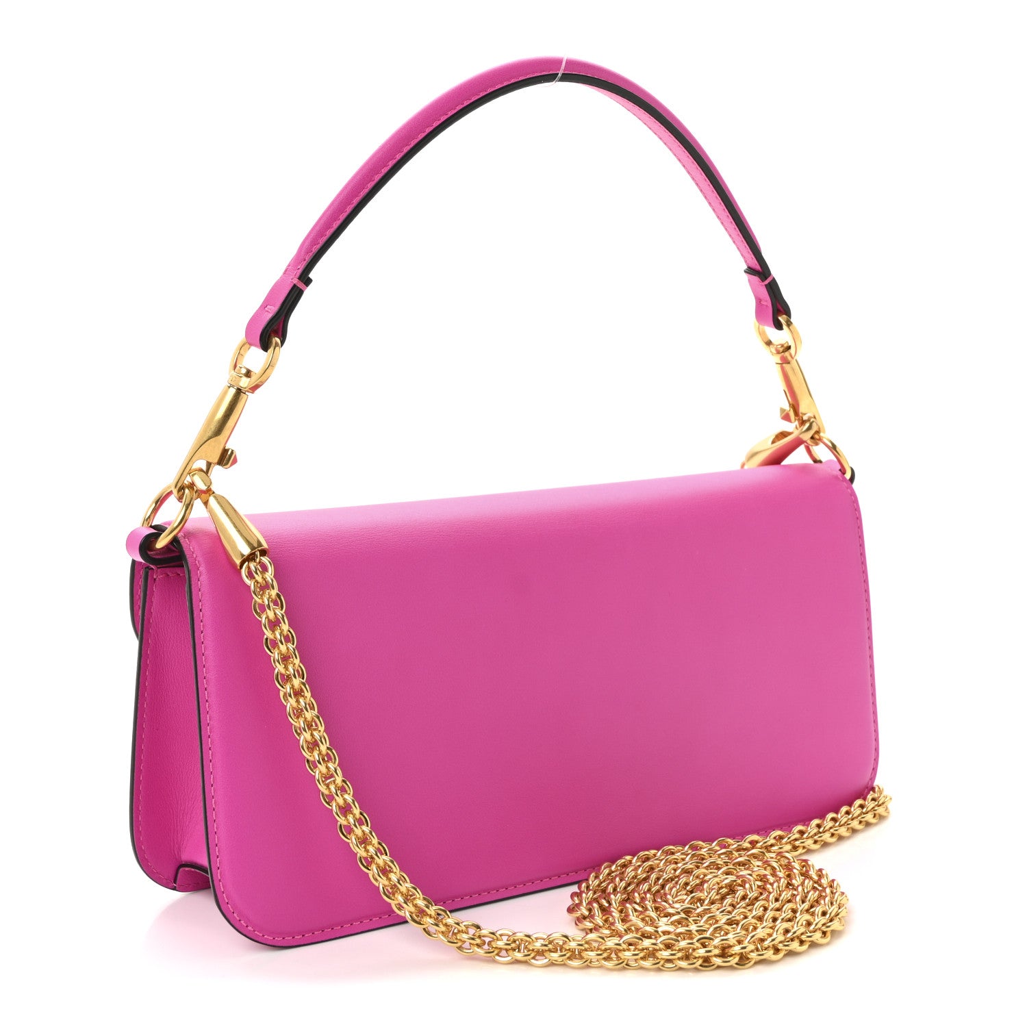 Valentino Garavani Calfskin Vlogo Loco Shoulder Bag Pink PP 3 of 9
