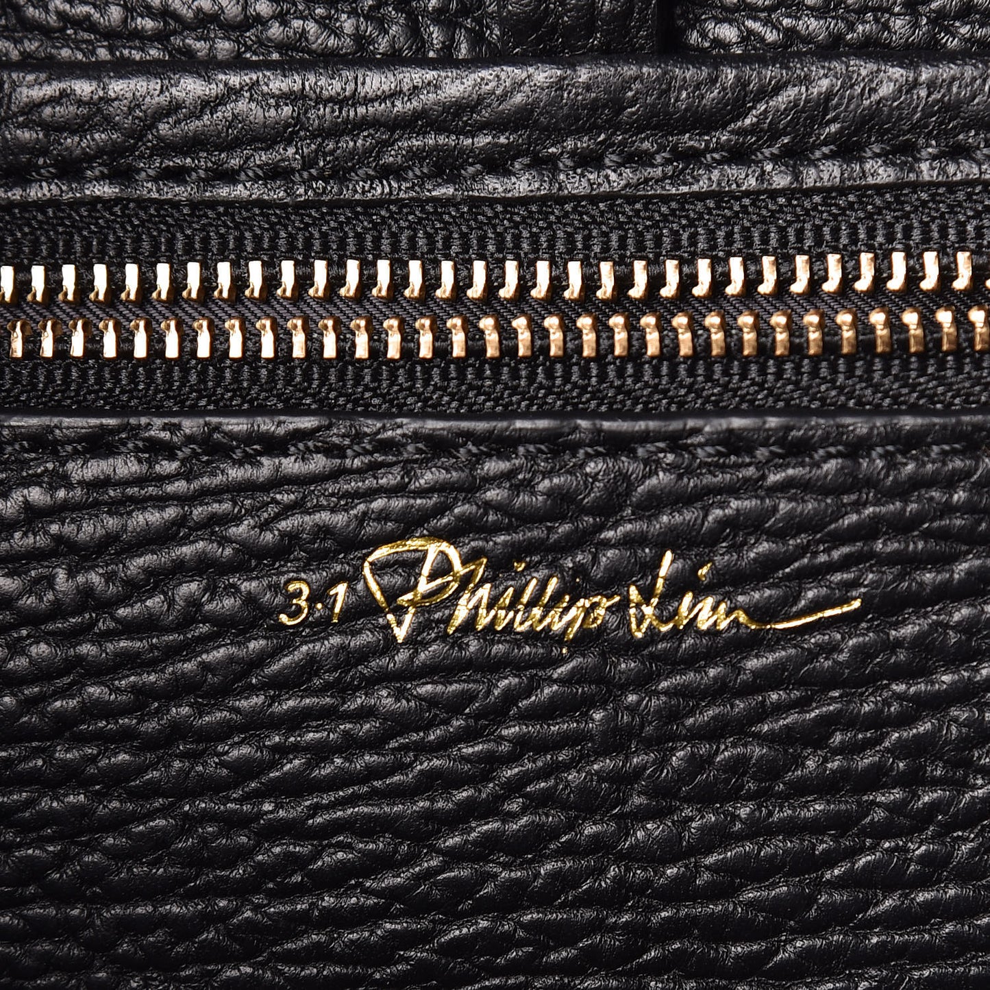 3.1 Textured Calfskin Medium Pashli Satchel Black