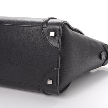 Celine Drummed Calfskin Mini Luggage Black 14 of 14