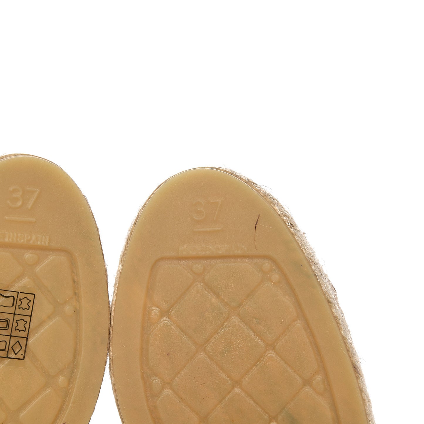 Calfskin CC Espadrille Mules 37 Light Brown