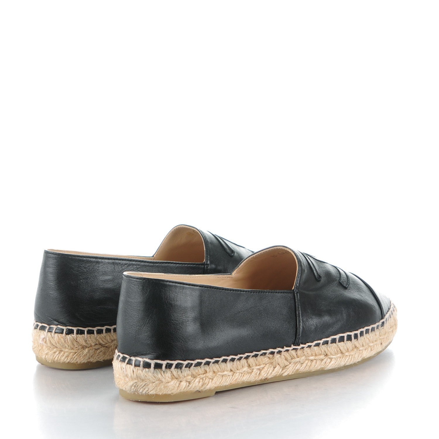 Chanel Lambskin CC Espadrilles 39 Black 4 of 9