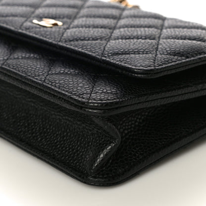 Chanel Caviar Quilted Wallet On Chain WOC Black 11 of 14