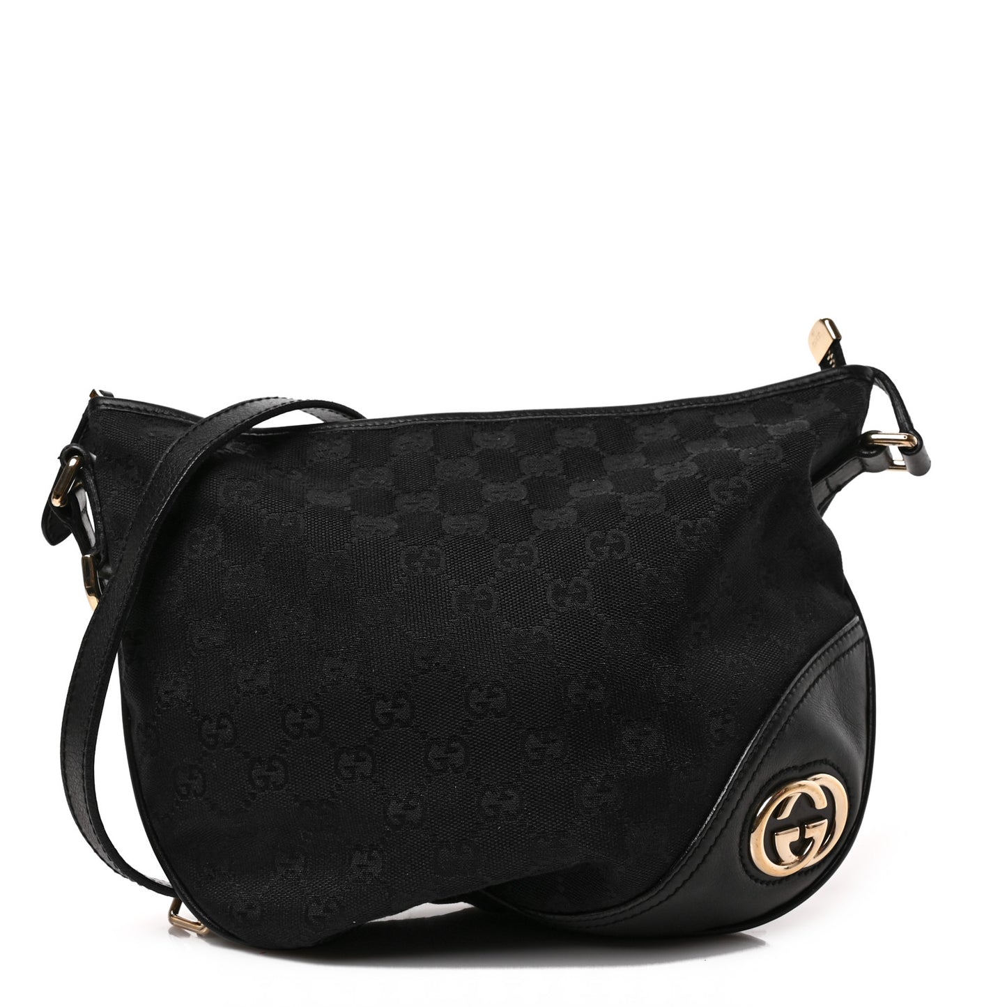 Monogram Medium New Britt Half Moon Hobo Black