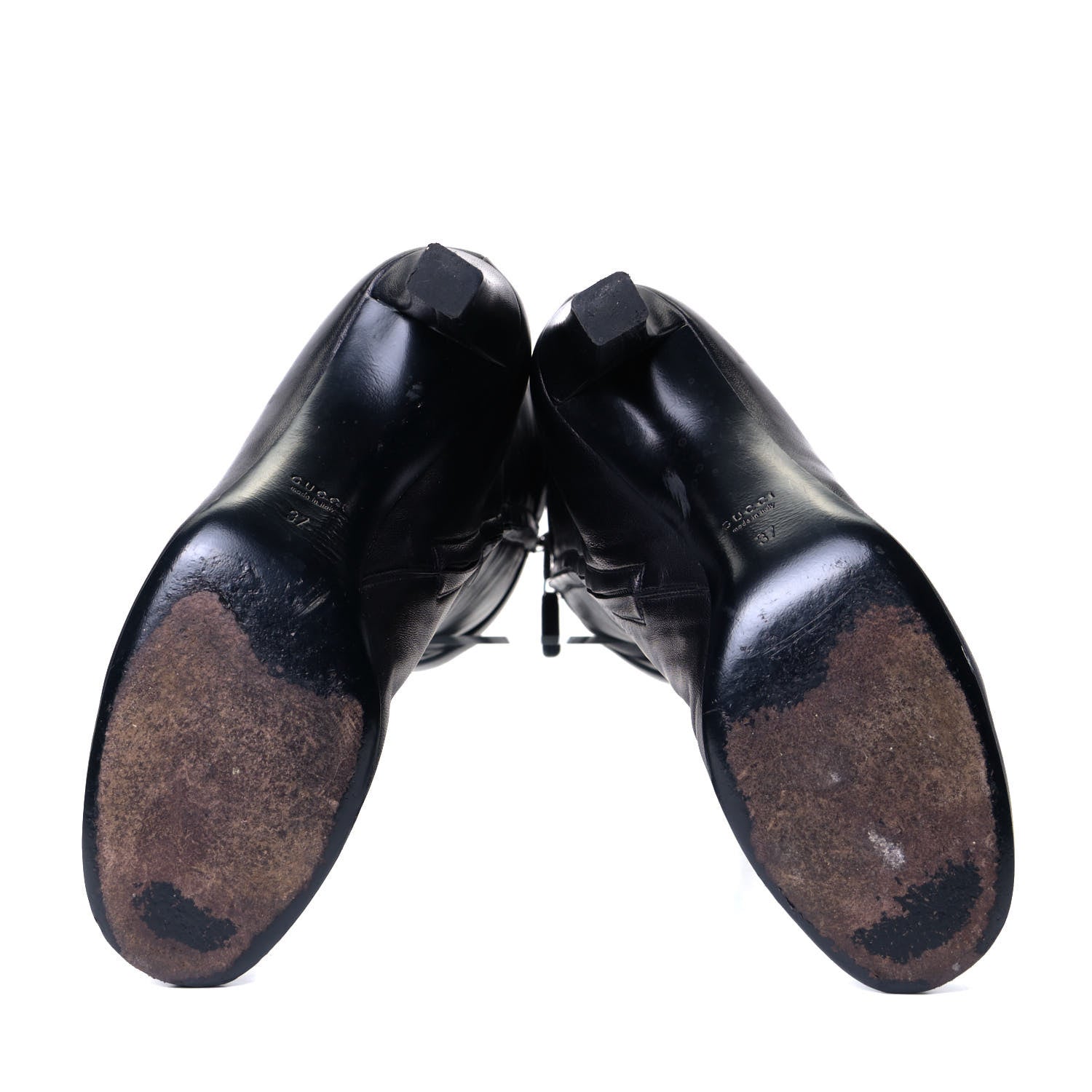 Gucci Calfskin Interlocking G Sachalin Riding Boots 37 Black 4 of 5
