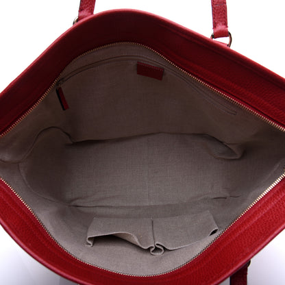 Gucci Monogram Bree Zippered Tote Beige Red 5 of 12