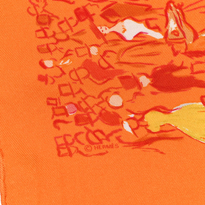 Hermes Silk Paddock Pocket Square 4 of 5