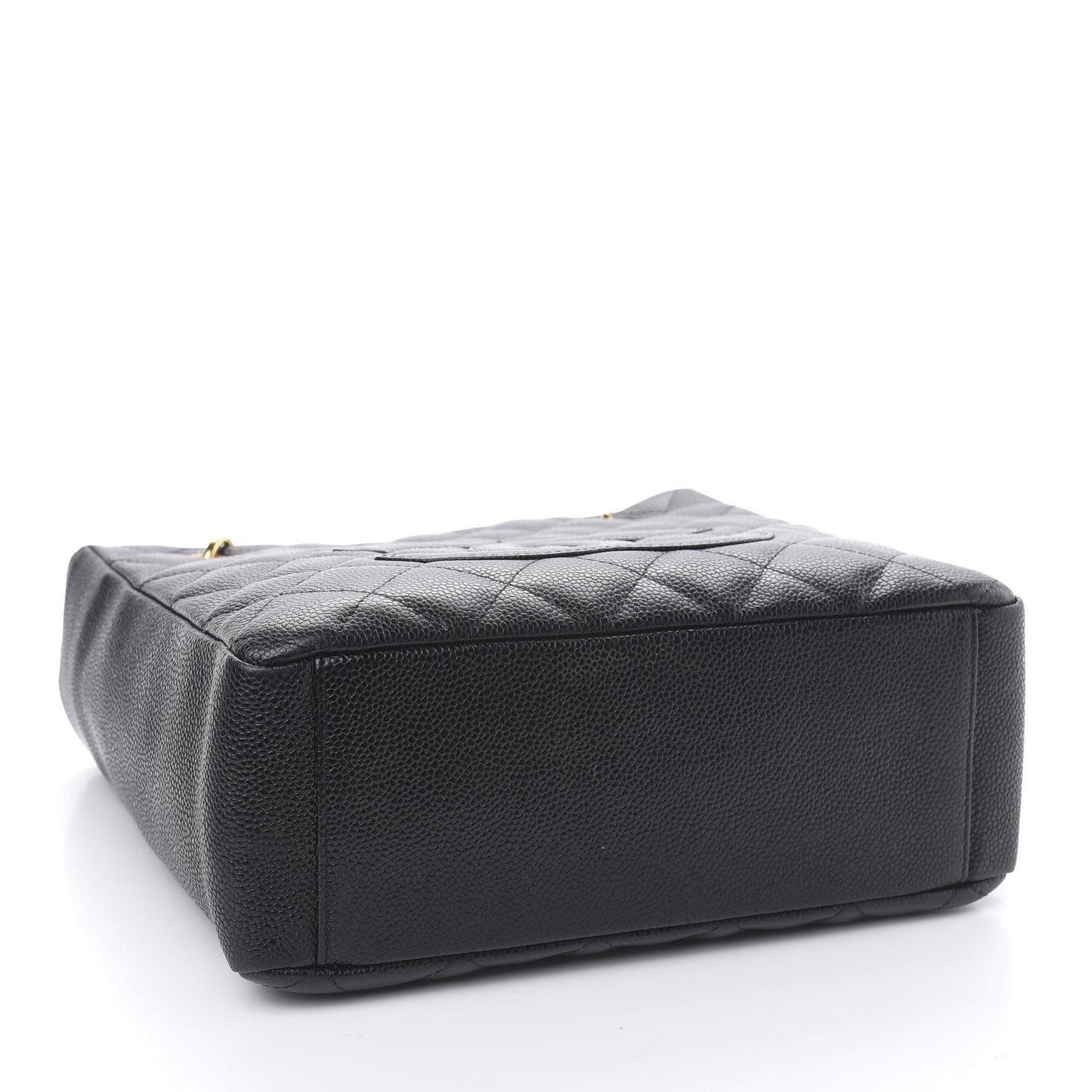 Caviar Quilted Petit Shopping Tote PST Black