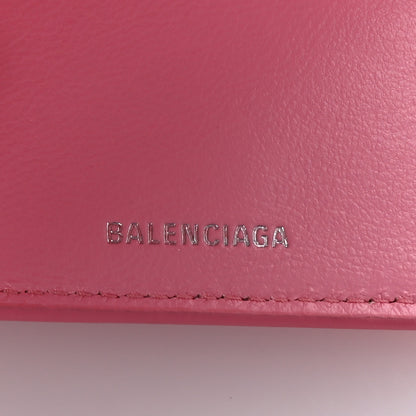 Balenciaga Calfskin Logo Everyday Mini Wallet Pink 6 of 7