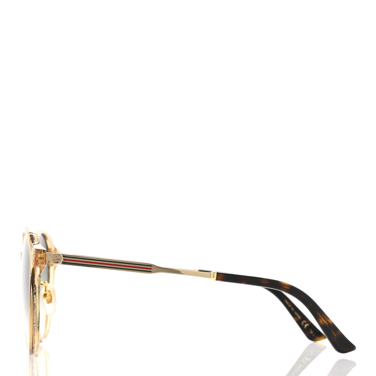 Gucci Round Frame Glitter Sunglasses GG0205SK Yellow 2 of 7