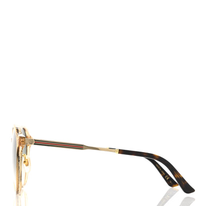 Gucci Round Frame Glitter Sunglasses GG0205SK Yellow 2 of 7