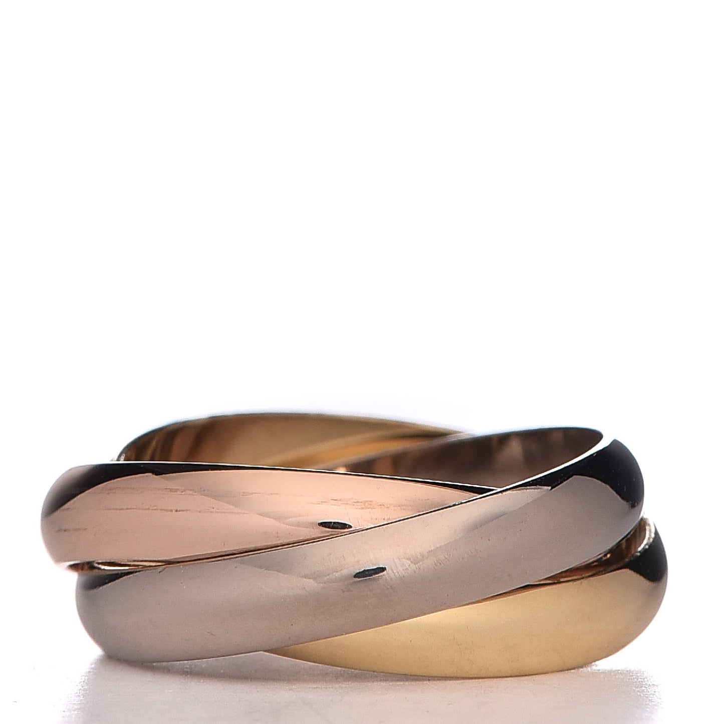 18K Pink Yellow White Gold Classic Trinity Ring 53 6.25