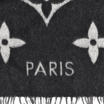 Louis Vuitton Cashmere Monogram Reykjavik Scarf Black 4 of 5