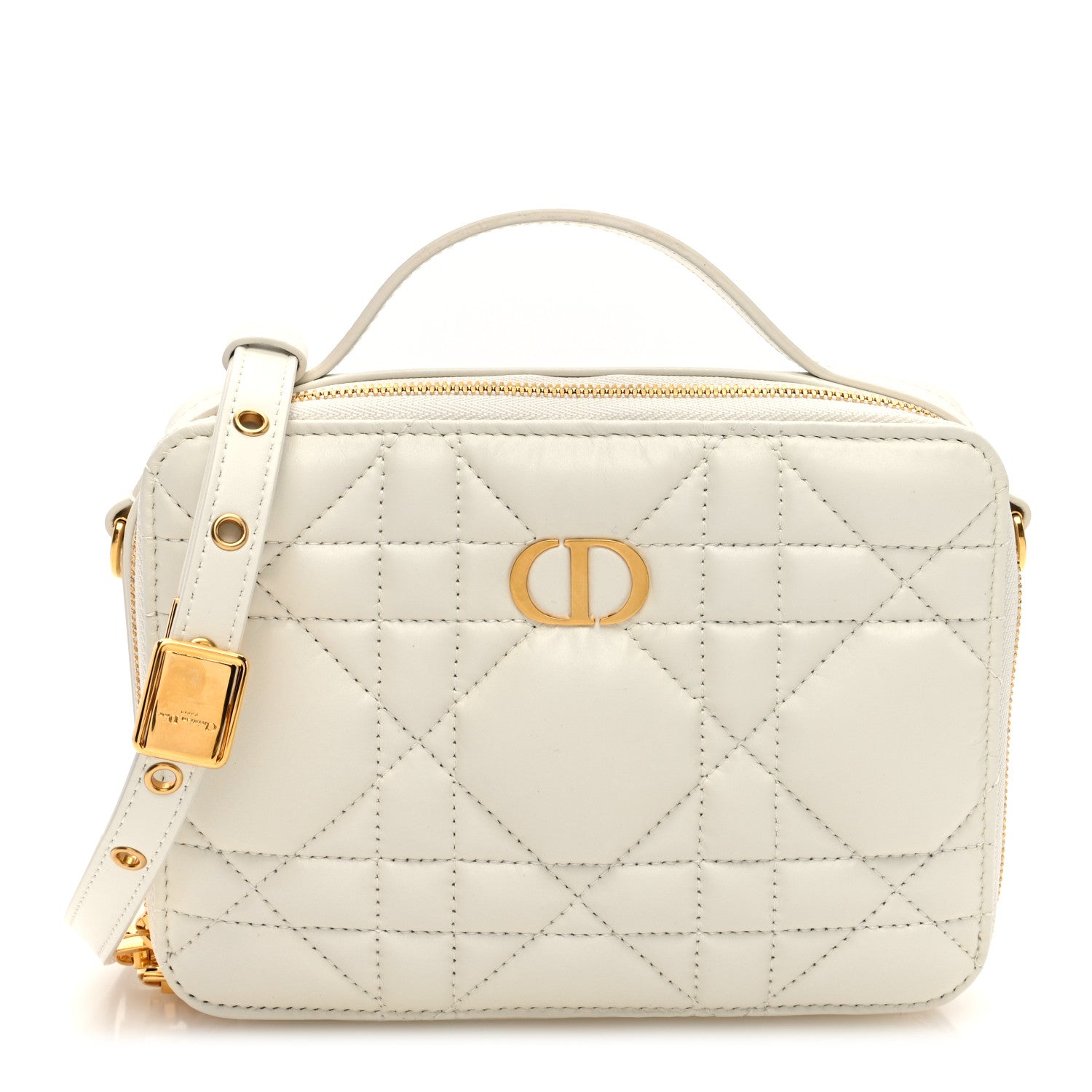 Christian Dior Calfskin Macrocannage Caro Box Bag Latte 1 of 9