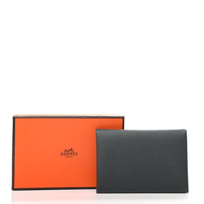 Hermes Epsom Calvi Duo Card Case Bleu Orage 7 of 7