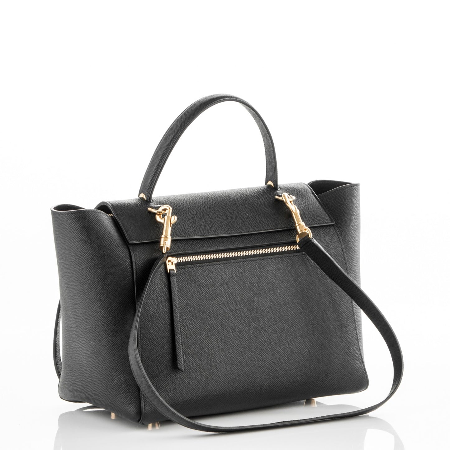 Grained Calfskin Mini Belt Bag Black