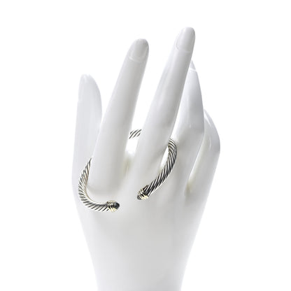 David Yurman Sterling Silver 14K Yellow Gold Prasiolite 5mm Cable Classics Petite Color Bracelet 2 of 5