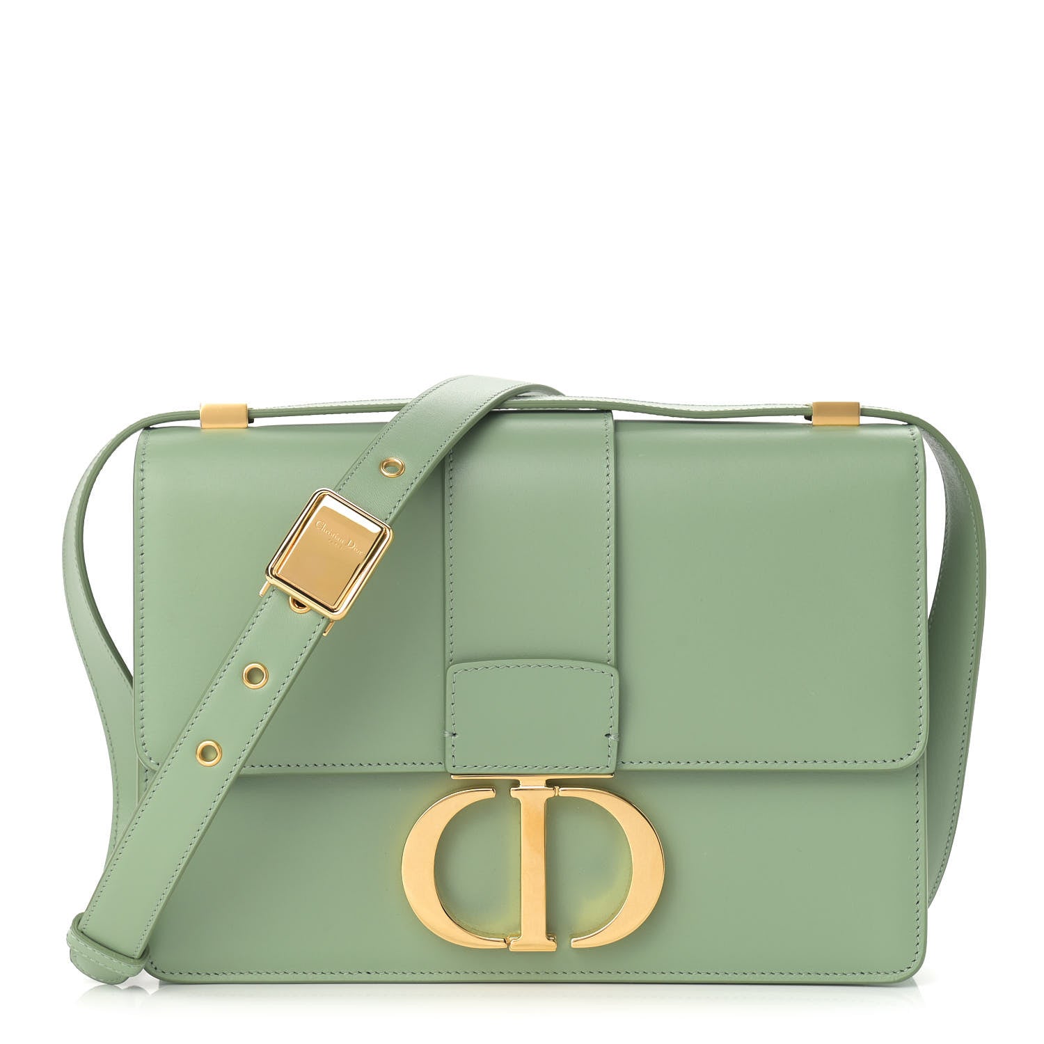 Christian Dior Smooth Calfskin 30 Montaigne Flap Bag Mint Green 1 of 12