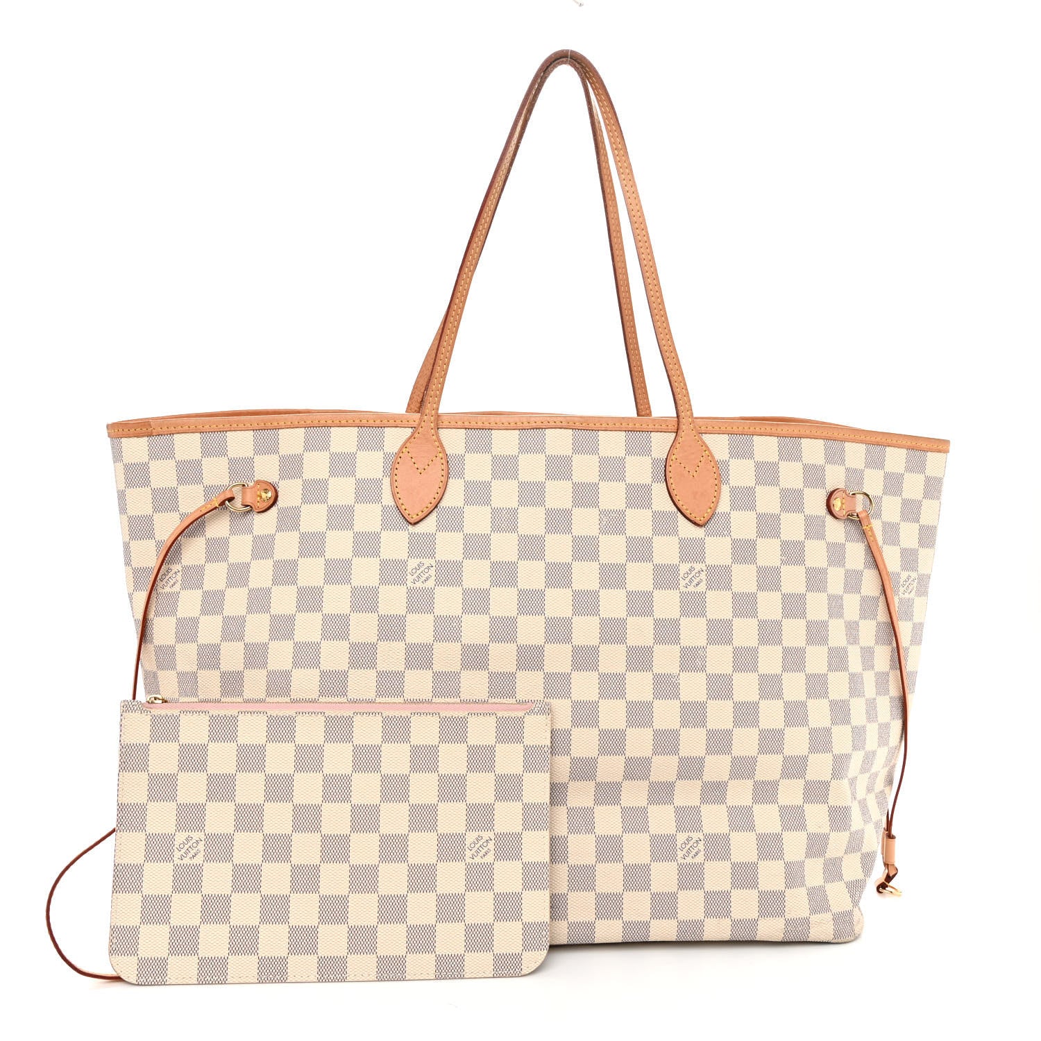 Louis Vuitton Damier Azur Neo Neverfull GM Rose Ballerine 1 of 16