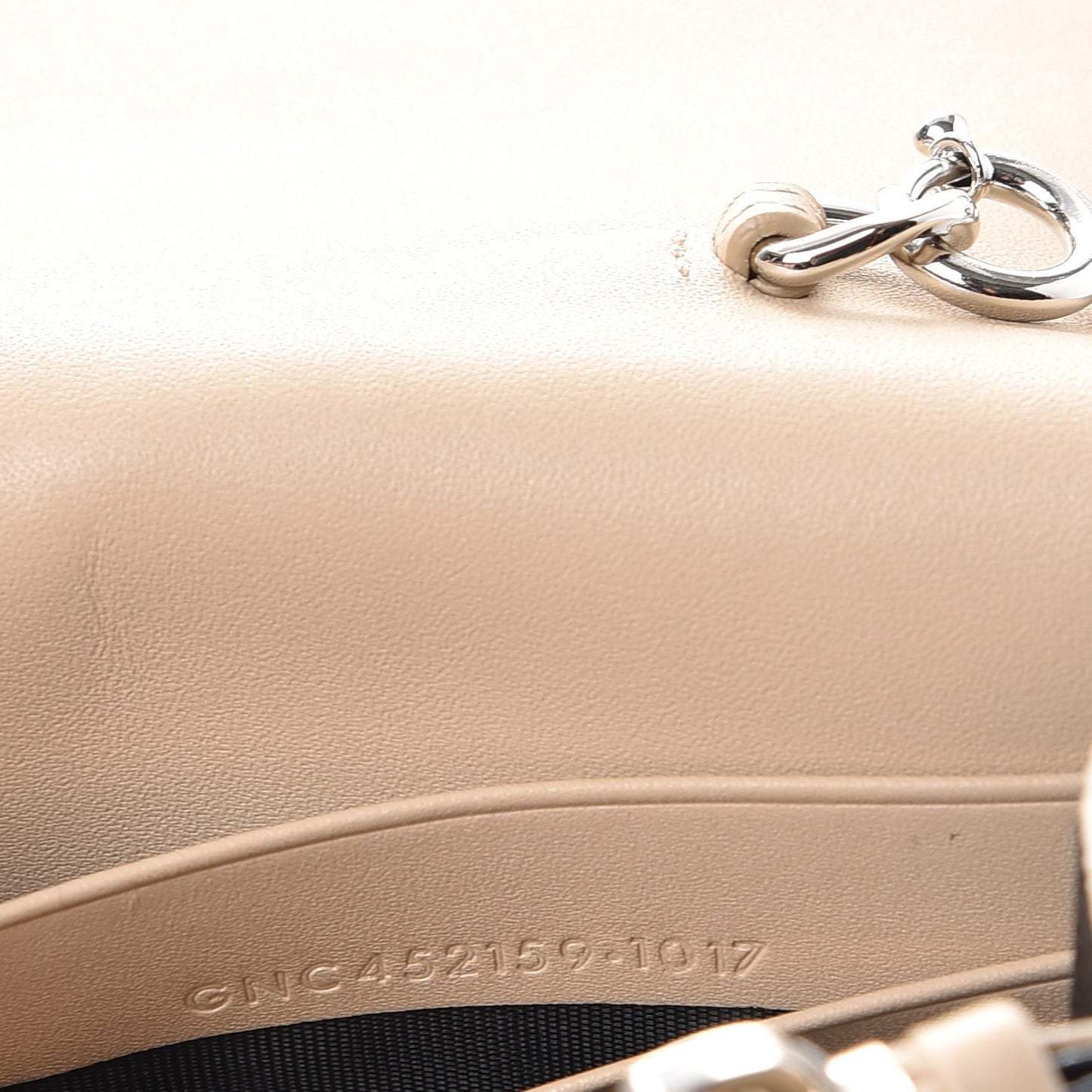 Smooth Calfskin Classic Monogram Kate Tassel Chain Wallet Nude Powder